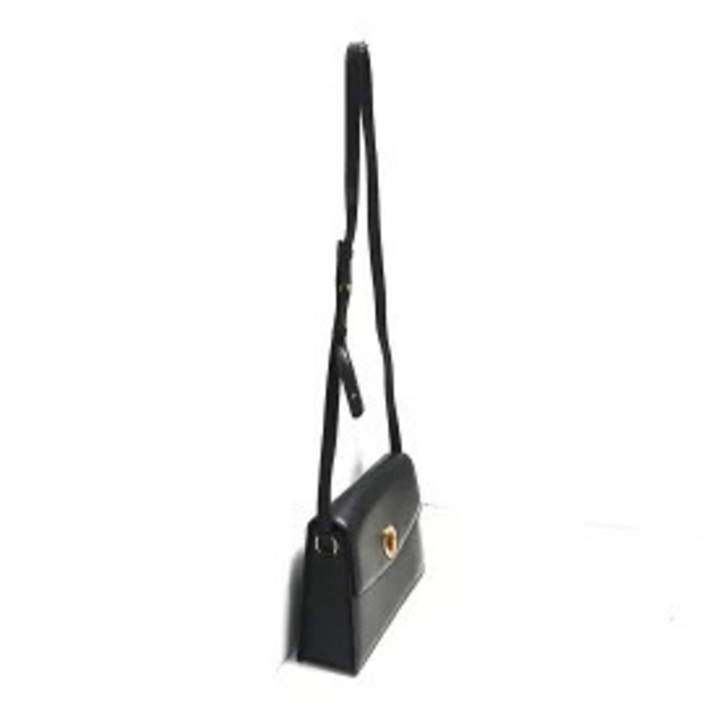 Celine Circle Shoulder Bag Black Gold Leather